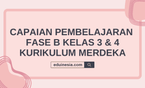 Capaian Pembelajaran Kurikulum Merdeka Fase B Kelas 3 & 4